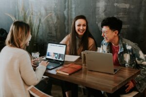 Small business team at work