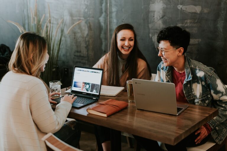 Small business team at work